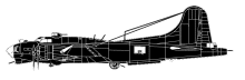 Silhouette image of generic B17 model; specific model in this crash may look slightly different
