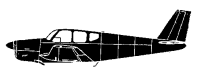 Silhouette image of generic BE33 model; specific model in this crash may look slightly different