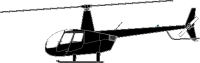 Silhouette image of generic R44 model; specific model in this crash may look slightly different